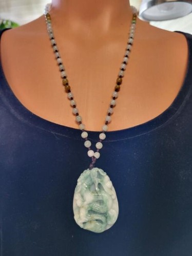 Vintage hand carved green jade - vintage,
